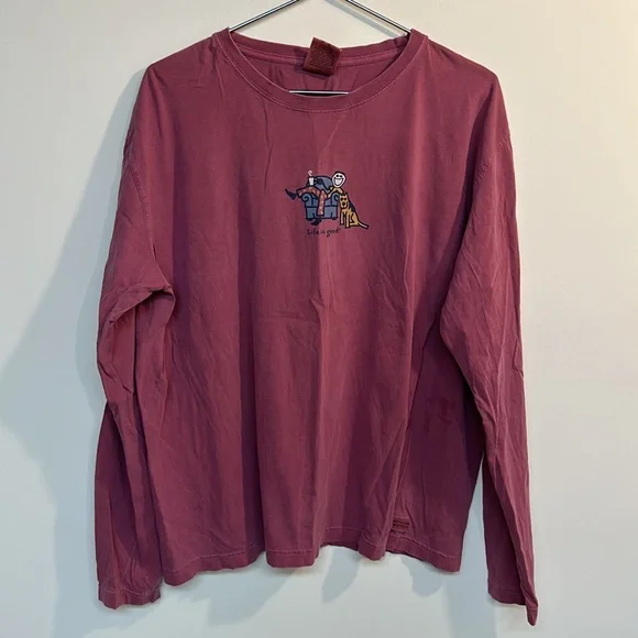 Life is good brand long sleeve shirt, size XL, color pink - Picture 2 of 7